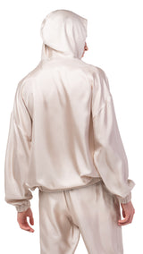 lahov silk plain beige mens tracksuit