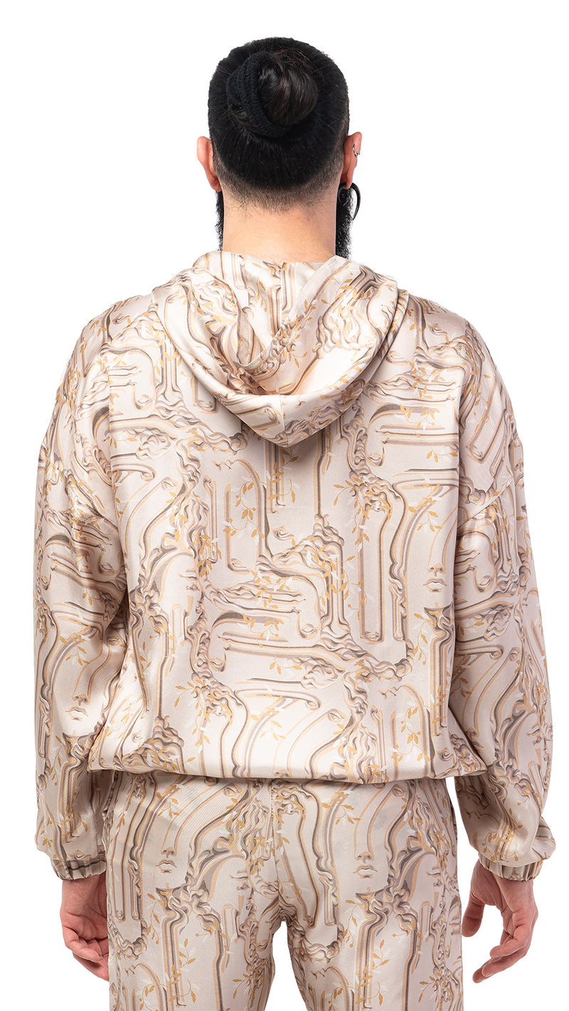 lahov ivory silk hoodie